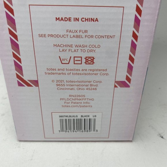 Totes Toasties Women' s Faux Fur Thong Slippers Color Black Size LG ( 8-9 ) - Picture 8 of 9